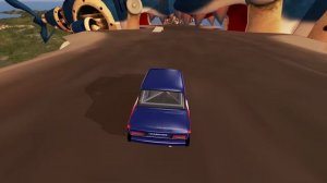 КТО ДОЕДЕТ ДО АКУЛЫ-БОССА? Полоса препятсвий из железных акул. Гоша и Чич крушения машин. BeamNG.