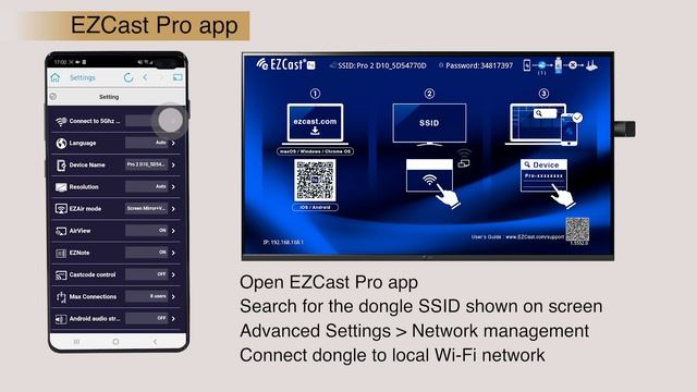 How to use EZCast Pro II to screen mirror with Android phone смотреть онлайн