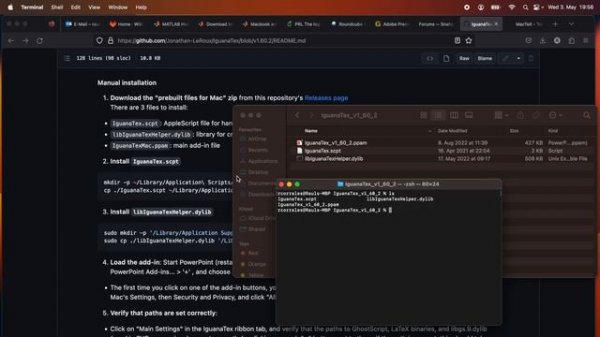 Tutorial Installation IguanaTex MacOS (Deutsch)