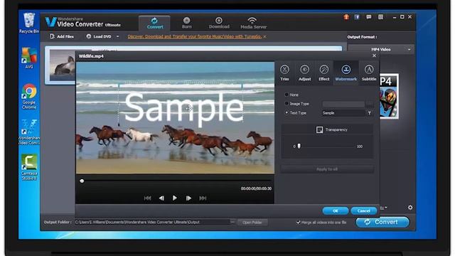 Wondershare Video Converter Ultimate: Add Watermark to Your Video смотреть онлайн