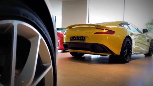 Aston Martin Leeds - Vanquish Coupe in Yellow Tang смотреть онлайн