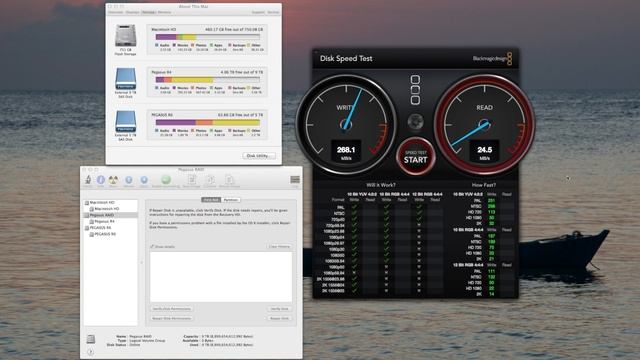 Disk Speed Test: Promise Pegasus R4 (RAID 5) смотреть онлайн
