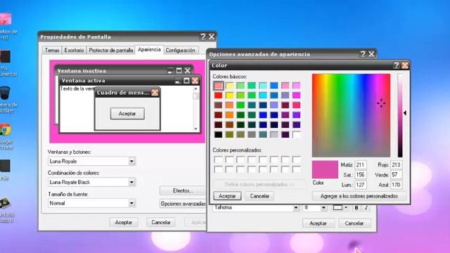 Como cambiar color de selección Windows XP смотреть онлайн
