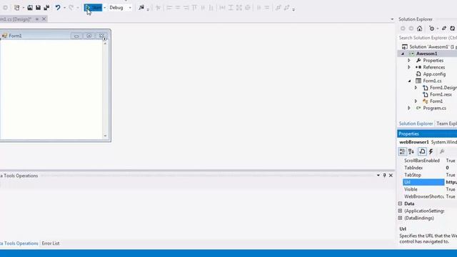 Awesomium WebBrowser Visual Studio C# смотреть онлайн