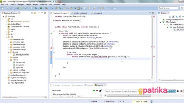 Android applications Tutorial 6 project- Ponds to kg converter Part3 смотреть онлайн