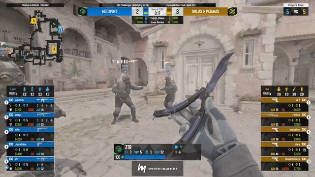NiP vs. Metizport - Map 3 [Inferno] - ESL Challenger Jönköping 2024 - CQ - EU смотреть онлайн