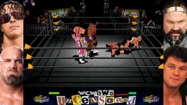WCW nWo Revenge UnCensored Matches - Bret Hart & Goldberg vs The Steiner Brothers смотреть онлайн