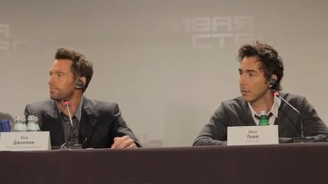 Hugh Jackman and Shawn Levy at the Real Steel press-conf. in Moscow, Sept.2011 смотреть онлайн