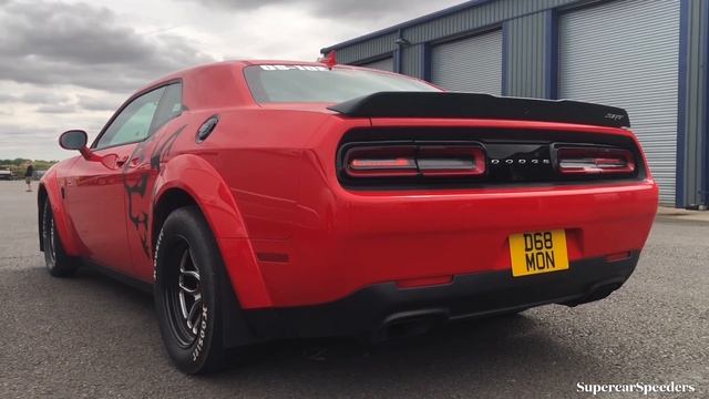Dodge Demon Best Of Dodge Challenger SRT Demon Quarter Mile Runs And POV 807BHP Supercharged V8 смотреть онлайн