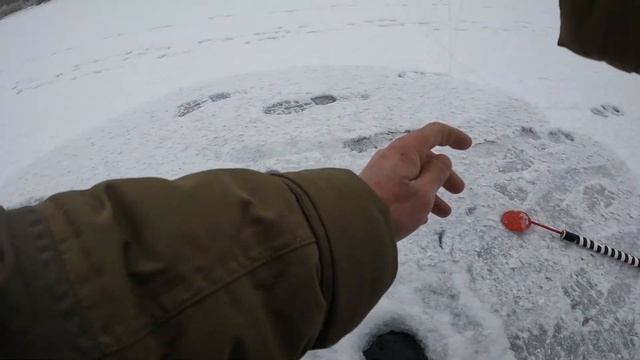 Щука влетела в лунку. Окунь взял на карася после щуки. Рыбалка на жерлицы и блесну. Щука и окунь. смотреть онлайн