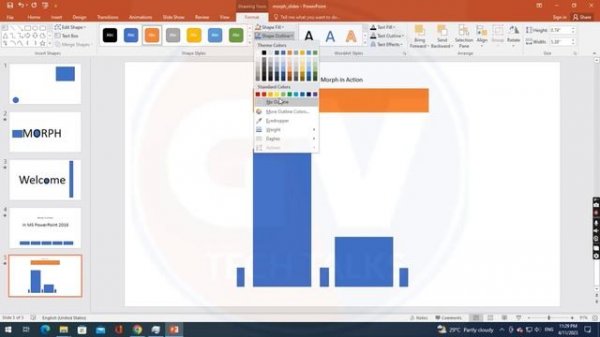 Morph in PowerPoint 2016