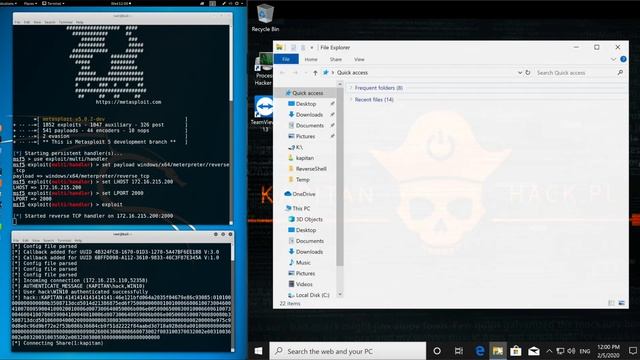 Reverse TCP connection to Windows 10 and TeamViewer passwords exploitation CVE-2019-18988 смотреть онлайн