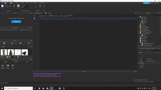 Roblox Lua Scripting - 10 - LocalScript, Services, and Client/Server Relationships смотреть онлайн