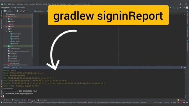 How to generate Flutter SHA 1 Key - Android SHA1 Key - Firebase смотреть онлайн