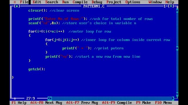 C Program for Printing Mirror Image Triangle patterns смотреть онлайн