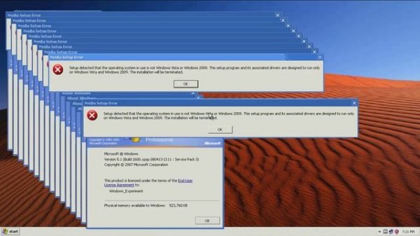 Windows Whistler Crazy Error