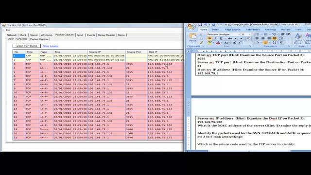 TCP Dump смотреть онлайн