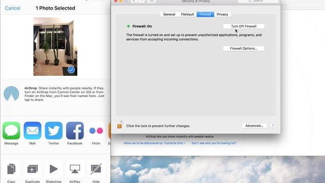 Fix for iPhone not Airdrop-ing to Mac - Keeps Firewall On! | 2017 смотреть онлайн