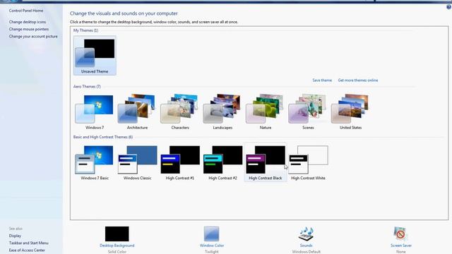 Part 4 - Change Windows 7 Themes & Background смотреть онлайн