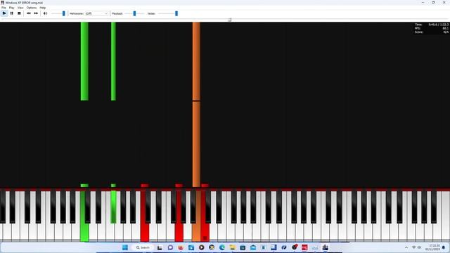 Windows XP ERROR Song but on piano black MIDI смотреть онлайн