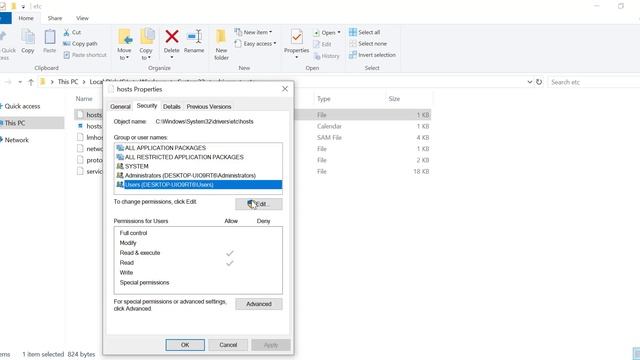 How to Grant Permission to Edit Hosts File in Windows 10 смотреть онлайн