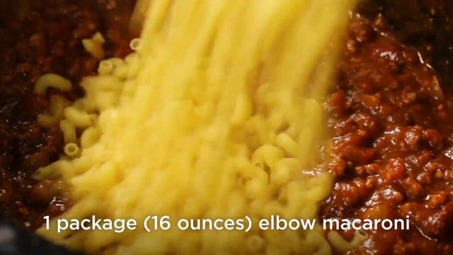 Slow Cooker Chili Mac with Cheese Puffs смотреть онлайн