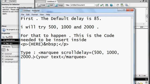 Macromedia Dreamweaver scrolling text delay.avi смотреть онлайн