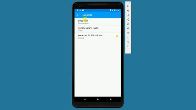 my android weather app "Sunshine: demo смотреть онлайн