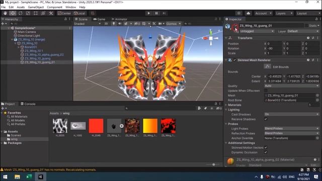 Extract MU Origin 2 3D Model - Wing + Rigged + Animation