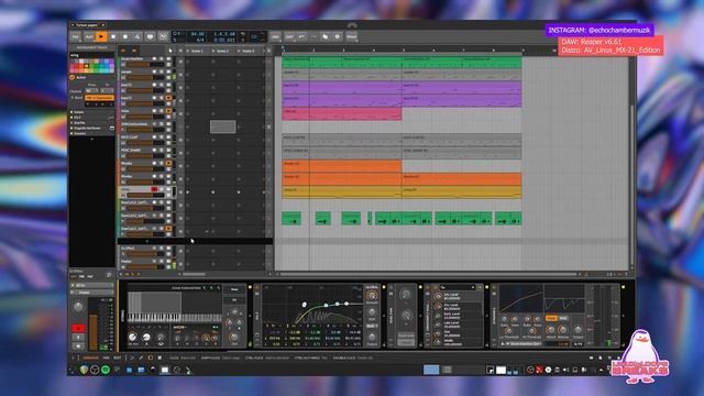 LInux, Loops and Breaks on Bitwig Studio laid back vibe смотреть онлайн