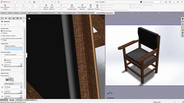 Solidworks Tutorial | PhotoView 360 Tutorial on a Wooden Chair Render | 3d Modeling Tutorial смотреть онлайн