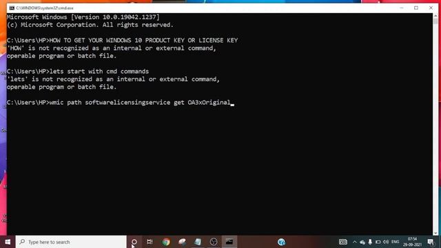 How TO Find Windows Product Key of Your Computer using Command Prompt #windows10 #productkey смотреть онлайн