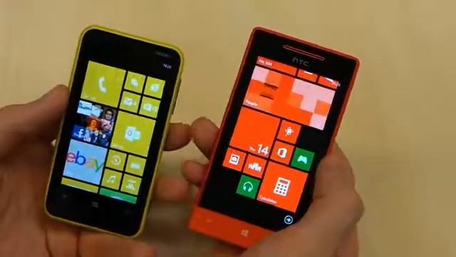 Nokia Lumia 620 vs HTC 8S смотреть онлайн