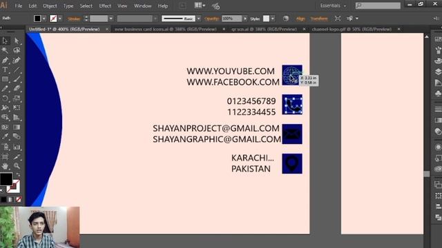 Business card in illustrator 2022 | business card 2022 | business card design |business 2022 смотреть онлайн