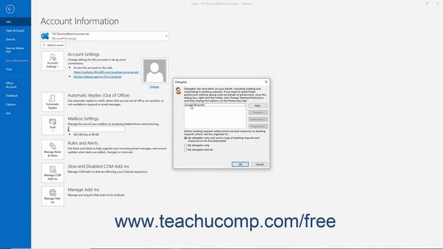Outlook 2019 & 365 Tutorial Deleting Delegates Microsoft Training смотреть онлайн