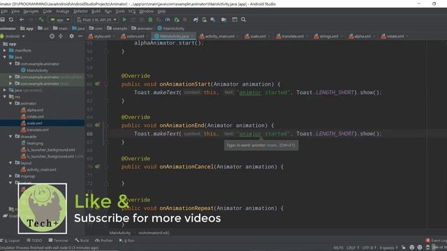 property animation (part 2) AnimatorListener смотреть онлайн