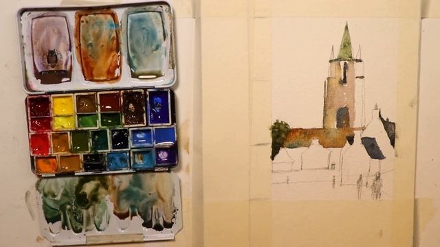 How to Paint an English Castle Watercolour Occasional Card - with Chris Petri смотреть онлайн