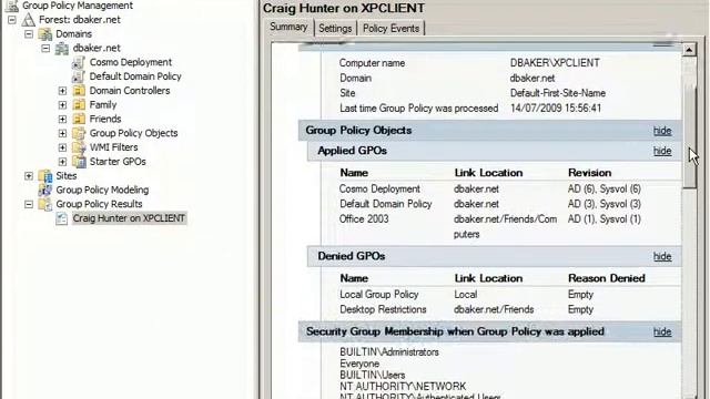 Evaluating Group Policy.avi смотреть онлайн