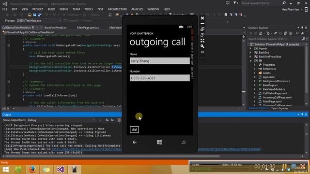 VoIP sample - WP8 смотреть онлайн