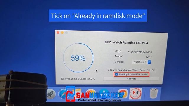 HFZ iWatch Ramdisk ~ Remove iCloud OFF Apple Watch S1/S2/S3 1 Click || Sanunlocker.com смотреть онлайн