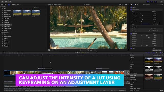 Final Cut Pro 10.5.x M1 Silicon - Tips & Tricks to use the Adjustment Layer for 4K and with LUTS смотреть онлайн
