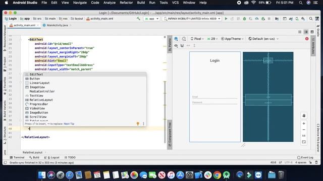 Relative Layout Android Studio Tutorial With Example In Hindi/Urdu | Login Screen смотреть онлайн