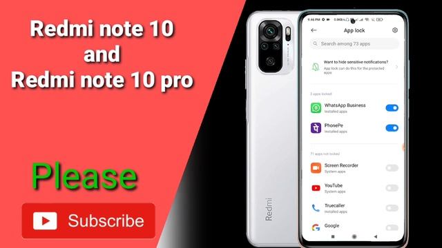 Redmi note 10 app lock setting/redmi note 10 pro me app lock kaise kare/fingerprint apps lock смотреть онлайн