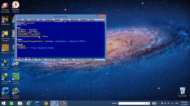 Contoh 1 Free Pascal смотреть онлайн