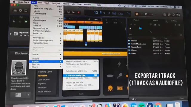 LOGIC PRO X como exportar audios mp3 y Wave TUTORIAL смотреть онлайн