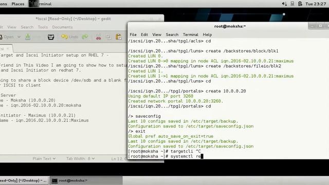 Iscsi Target and Iscsi Initiator setup in RHEL 7 | Linux | RHEL 7 смотреть онлайн