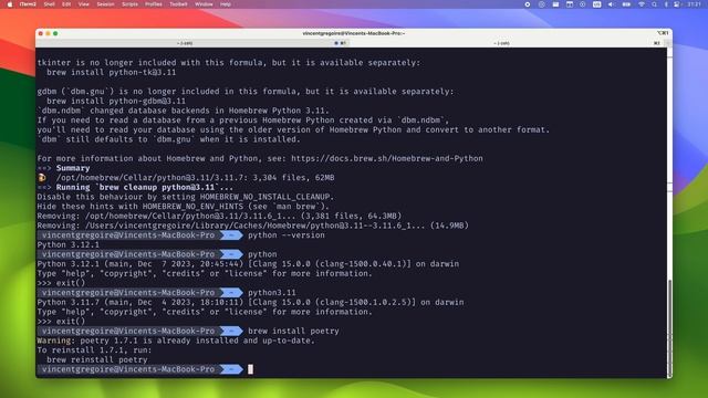 How to Install Python 3.12 on mac OS (2024) + VS Code and Poetry with Homebrew смотреть онлайн