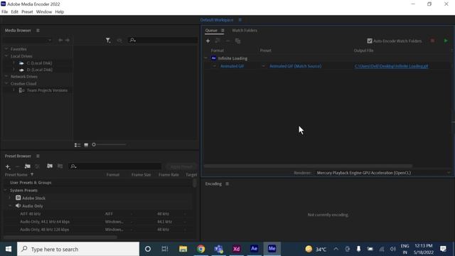 How To Export GIF /.gif From Adobe After Effects Using Adobe Media Encoder.
