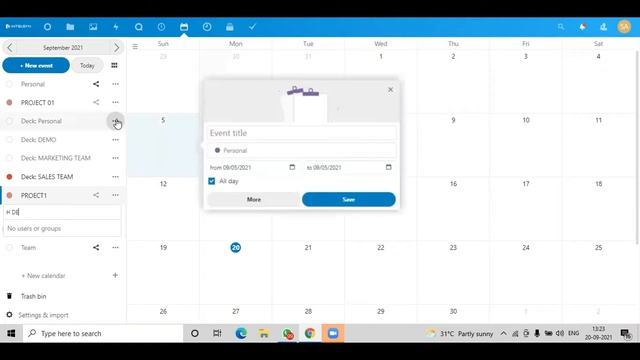 How to use calendar application in Nextcloud || intelsyn смотреть онлайн