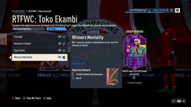 Fifa 23 | How To Complete The Road To The World Cup Karl Toko Ekambi Milestone Card смотреть онлайн